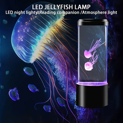 LED Jellyfish Lamp, Electric Aquarium Ocean Night Light with 7 Color Changing Ambience.