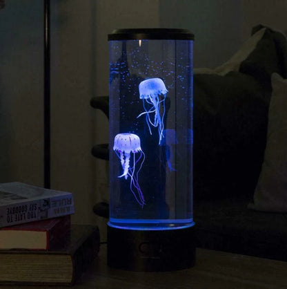 LED Jellyfish Lamp, Electric Aquarium Ocean Night Light with 7 Color Changing Ambience.