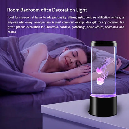 LED Jellyfish Lamp, Electric Aquarium Ocean Night Light with 7 Color Changing Ambience.